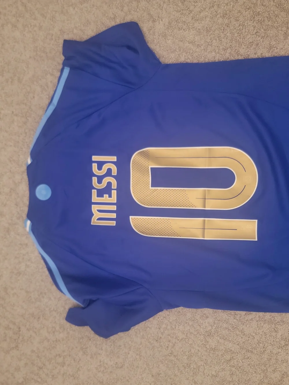Argentina Adult Men's  Number 10 Messi  Blue Soccer Jersey Medium